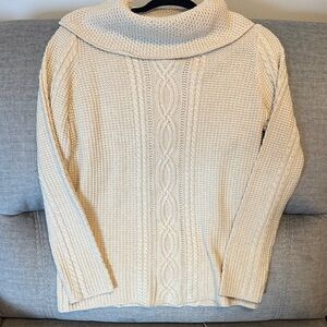 JEANNE PIERRE Cream Cowl Neck Sweater